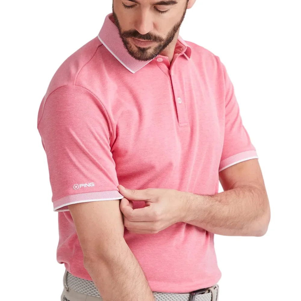 Ping Gideon Polo Shirt - Rhapsody Pink Marl - Image 3