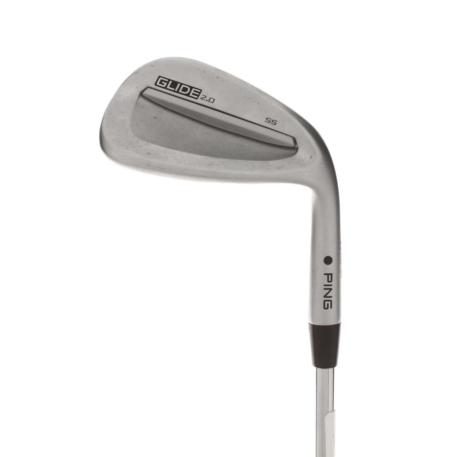 Ping Glide 2.0 Steel Mens Right Hand Gap Wedge Black Dot 46* 12 Bounce SS Grind Wedge - Ping AWT 2.0
