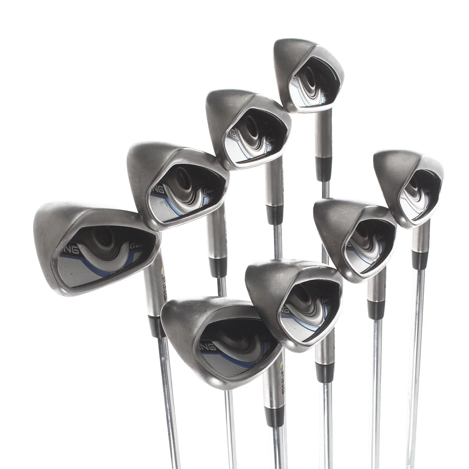Ping GMax Steel Mens Right Hand Irons 4-SW Yellow Dot 1.5* Upright Regular - Ping CFS - Image 2
