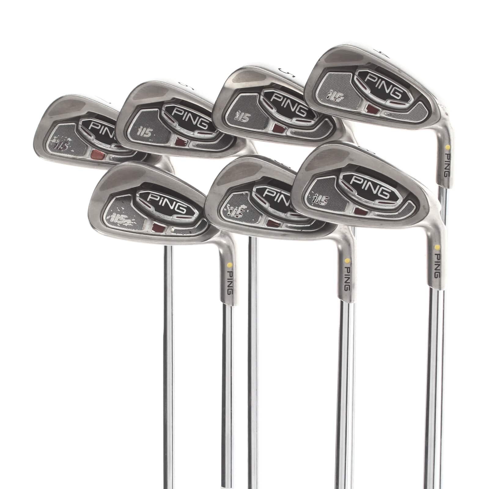 Ping i15 Steel Mens Right Hand Irons 4-PW Yellow Dot 1.5* Upright Stiff - Ping AWT