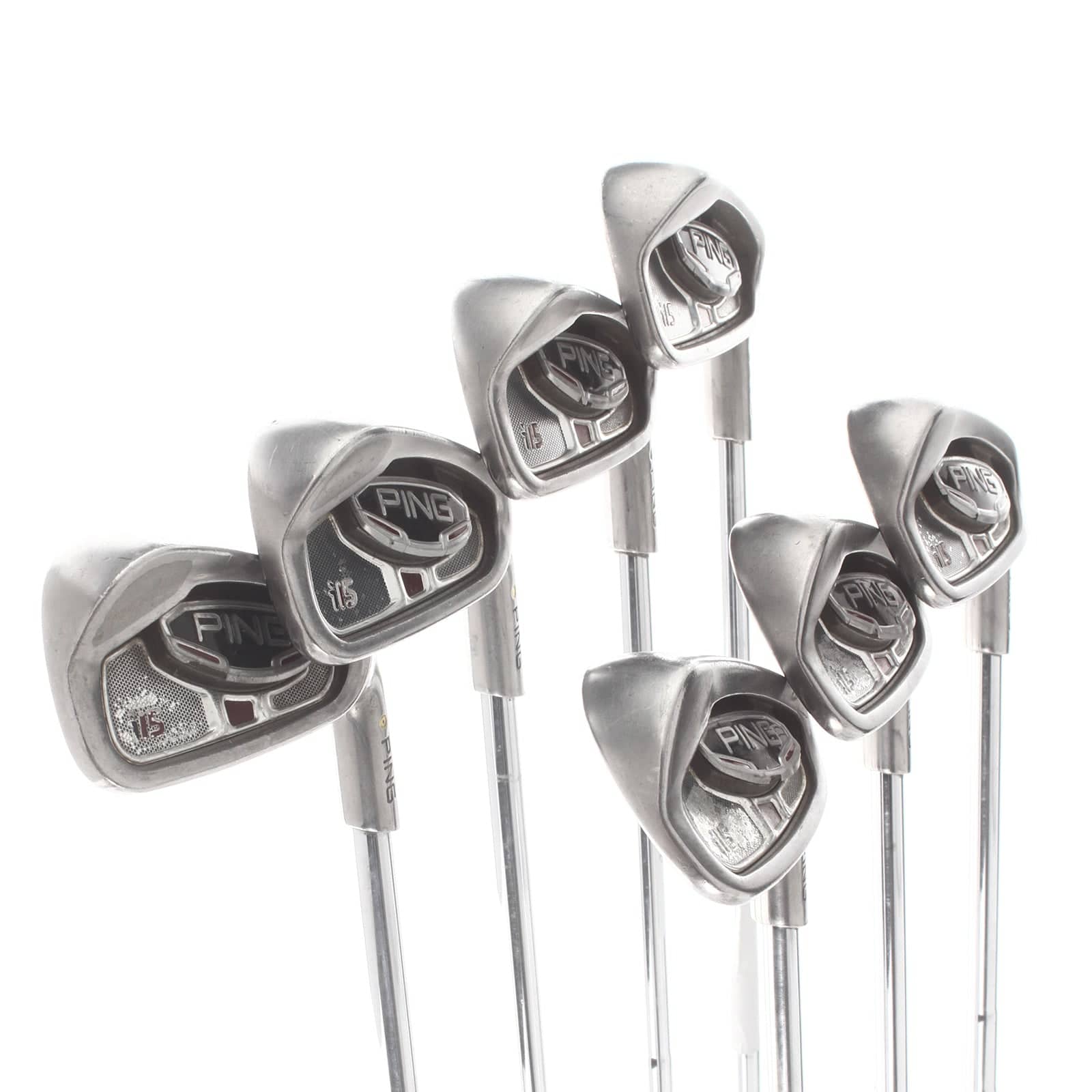 Ping i15 Steel Mens Right Hand Irons 4-PW Yellow Dot 1.5* Upright Stiff - Ping - Image 2