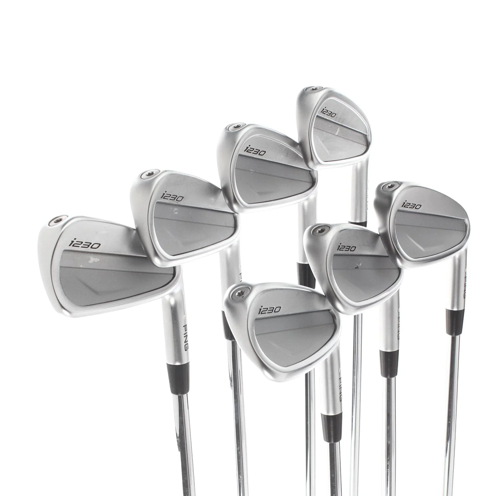 Ping i230 Steel Mens Right Hand Irons 4-PW +1" White Dot 3* Upright Stiff - Dynamic Gold 105 - Image 2