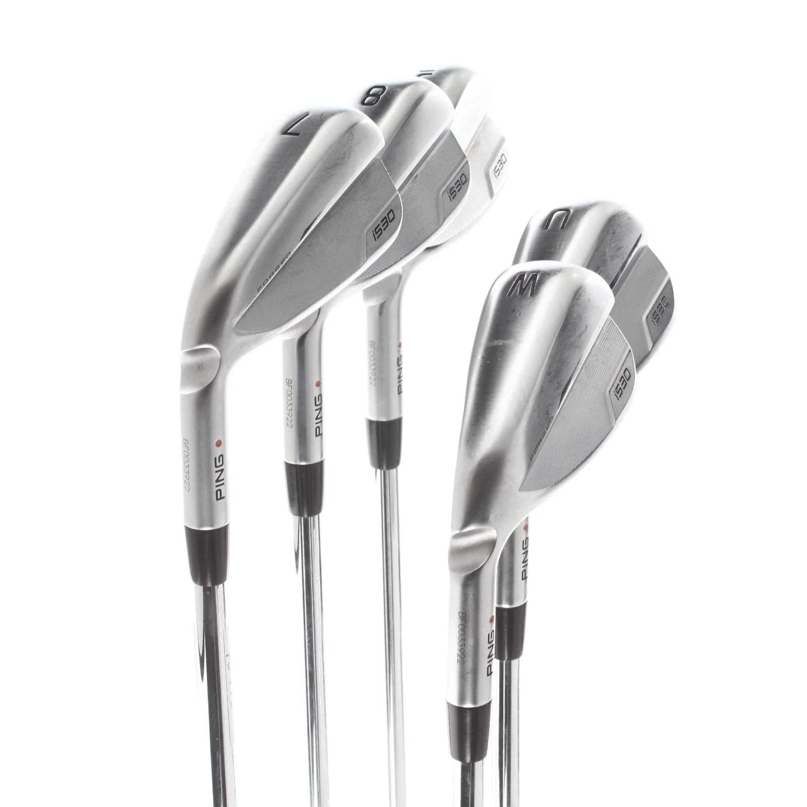 Ping i530 Steel Mens Left Hand Irons 7-UW Orange Dot 2* Flat Stiff - Ping AWT 2.0 - Image 2