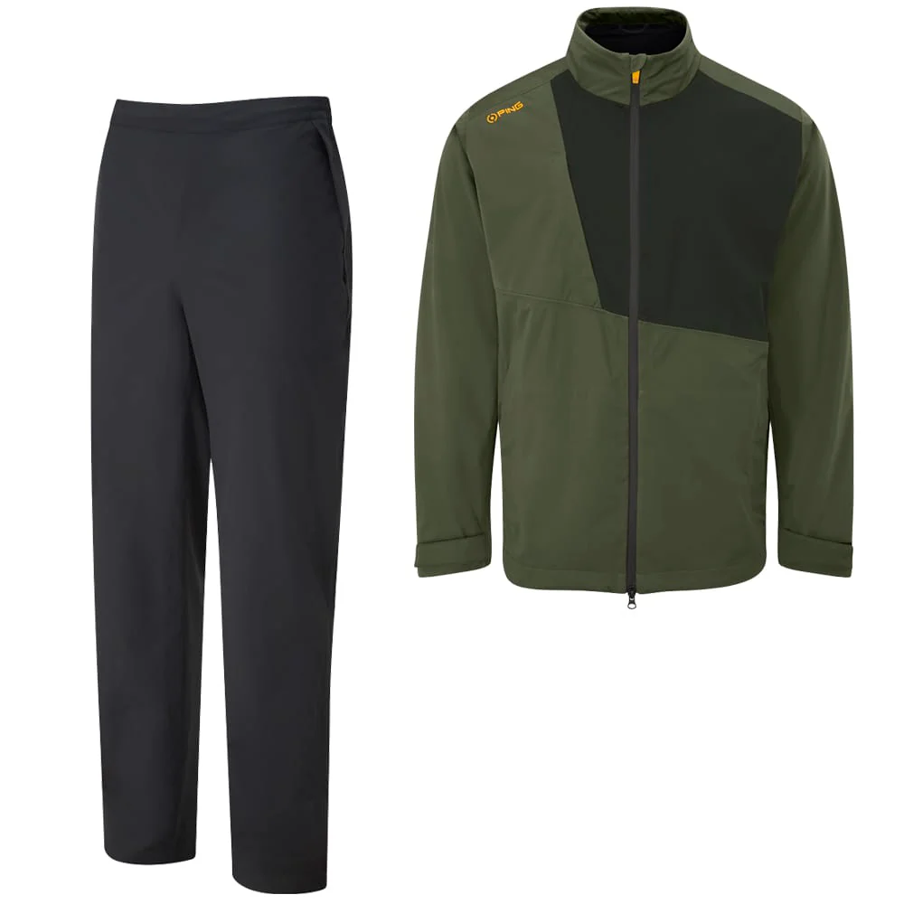 Ping Impervious AquaDrive Waterproof Suit - Dark Olive/Black