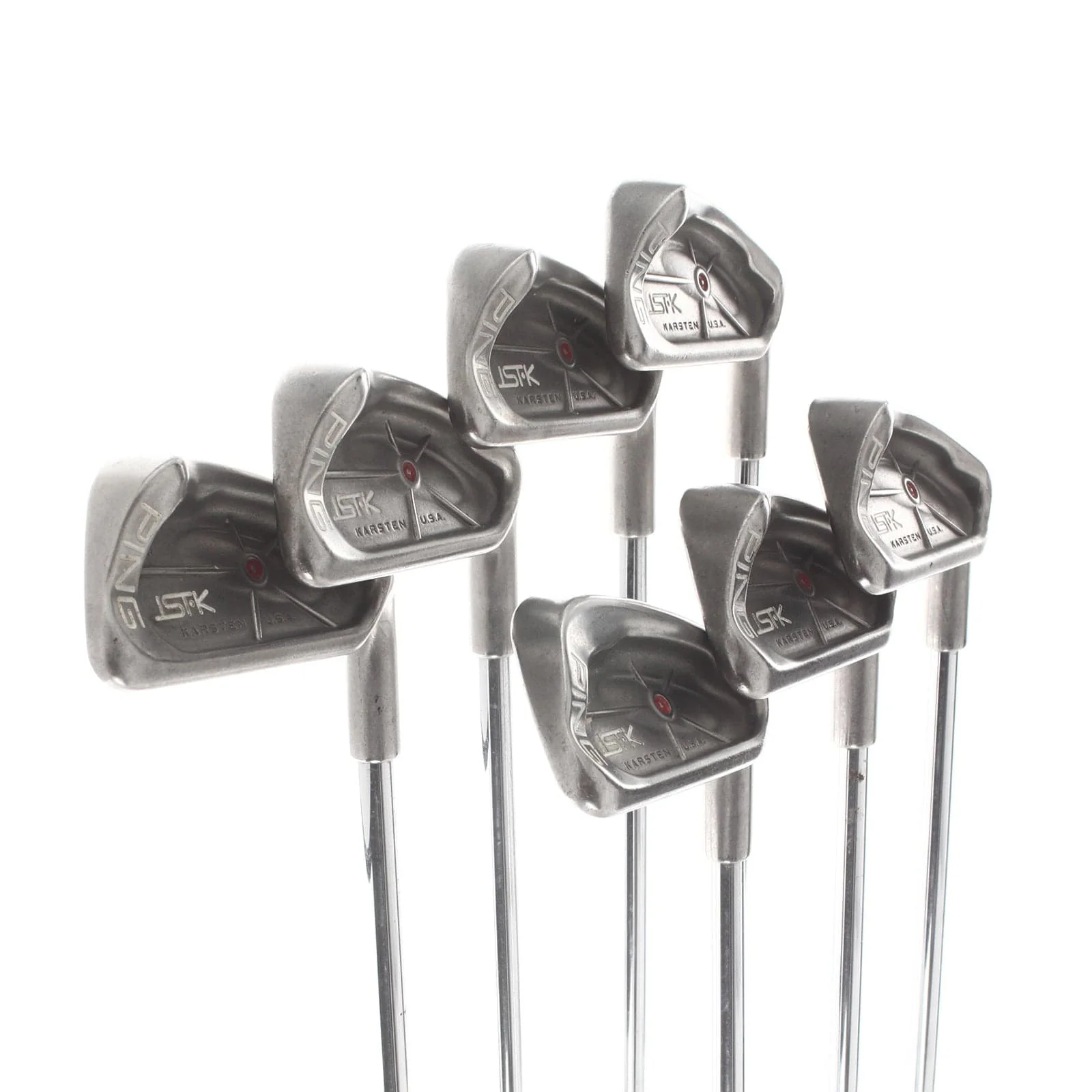 Ping ISI K Steel Mens Right Hand Irons 4-PW Red Dot 0.75* Flat Regular - Cushin JZ - Image 2