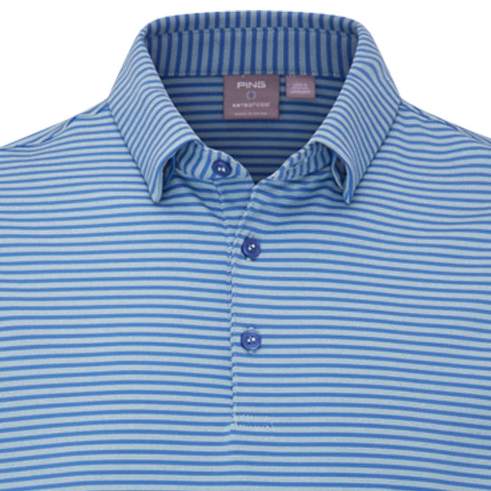 Ping Langford Polo Shirt - Bright Cobalt/Lime - Image 3