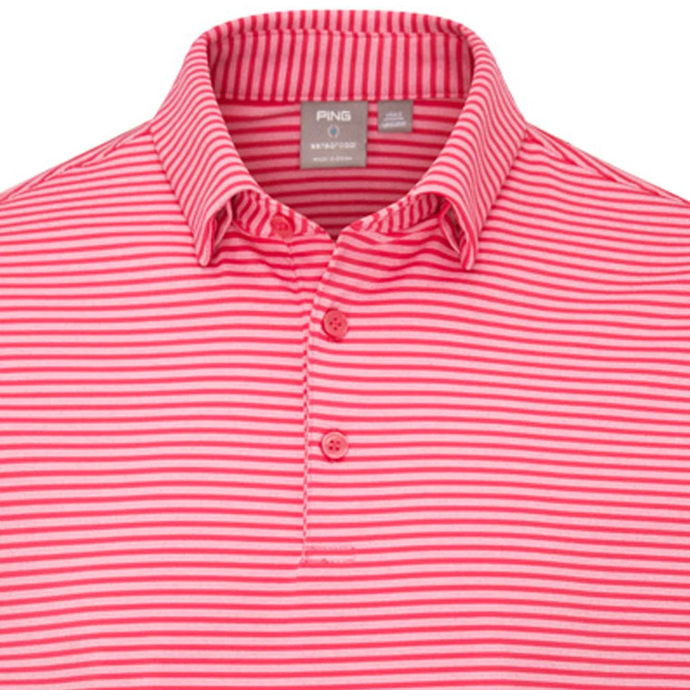 Ping Langford Polo Shirt - Rhapsody Pink/White - Image 3