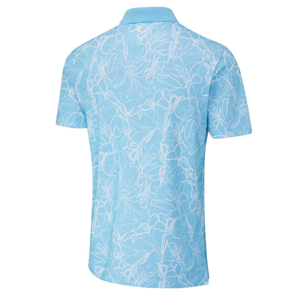 Ping Orlando Polo Shirt - Baltic Sea/White - Image 2