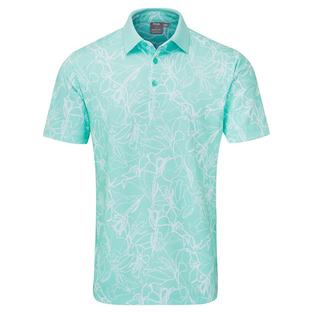 Ping Orlando Polo Shirt - Green Bay/White
