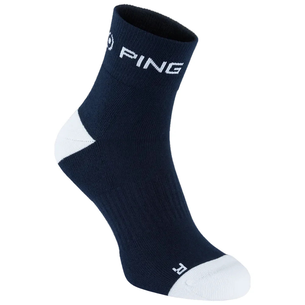 Ping Performance Quarter Sock (Two Pack) - Navy/White - Image 3