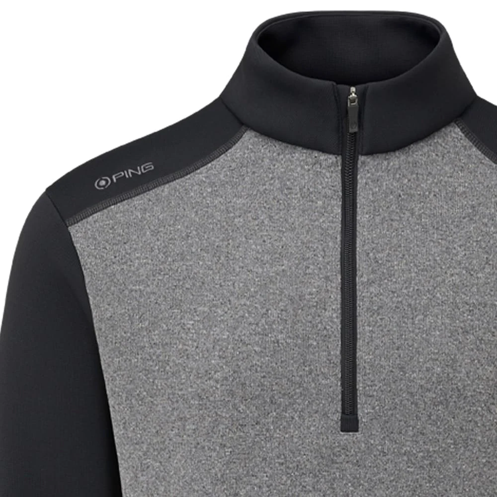 Ping Ramsey 1/2 Zip Pullover - Black Marl/Black - Image 3