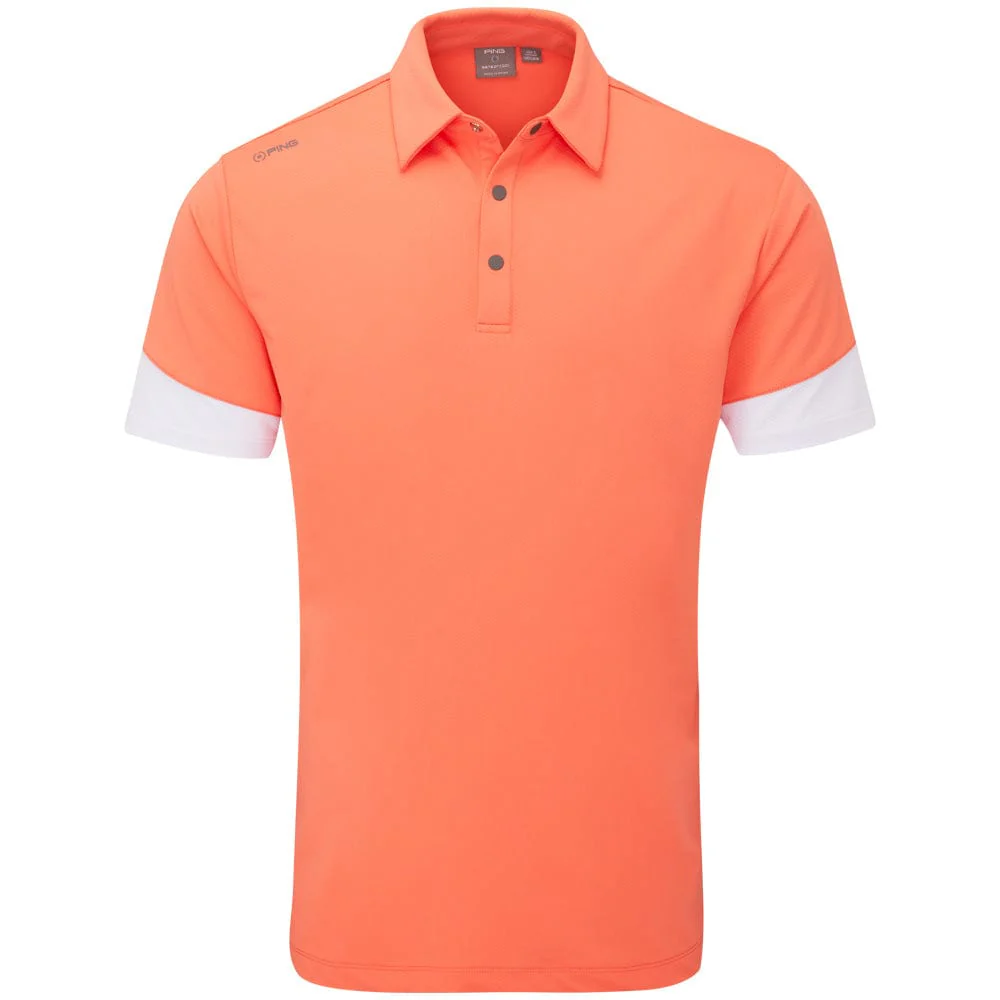 Ping Ty Polo Shirt - Wild Salmon/White