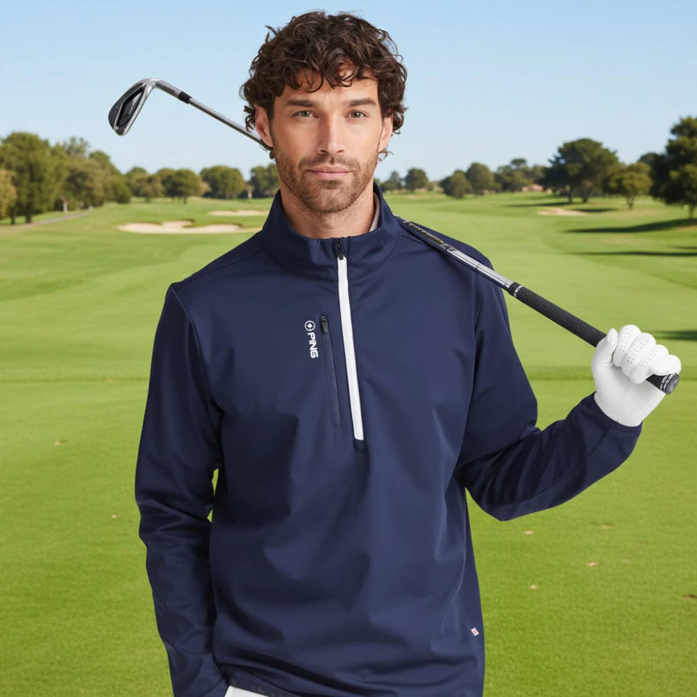 Ping Vigo Windproof 1/2 Zip Top - Navy - Image 4