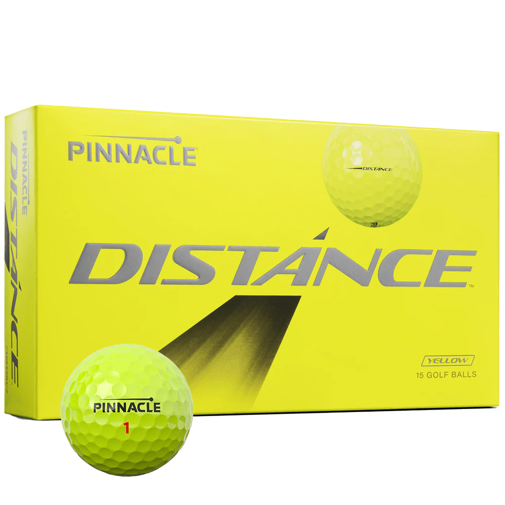 Pinnacle Distance Golf Balls - Yellow - 15 Pack