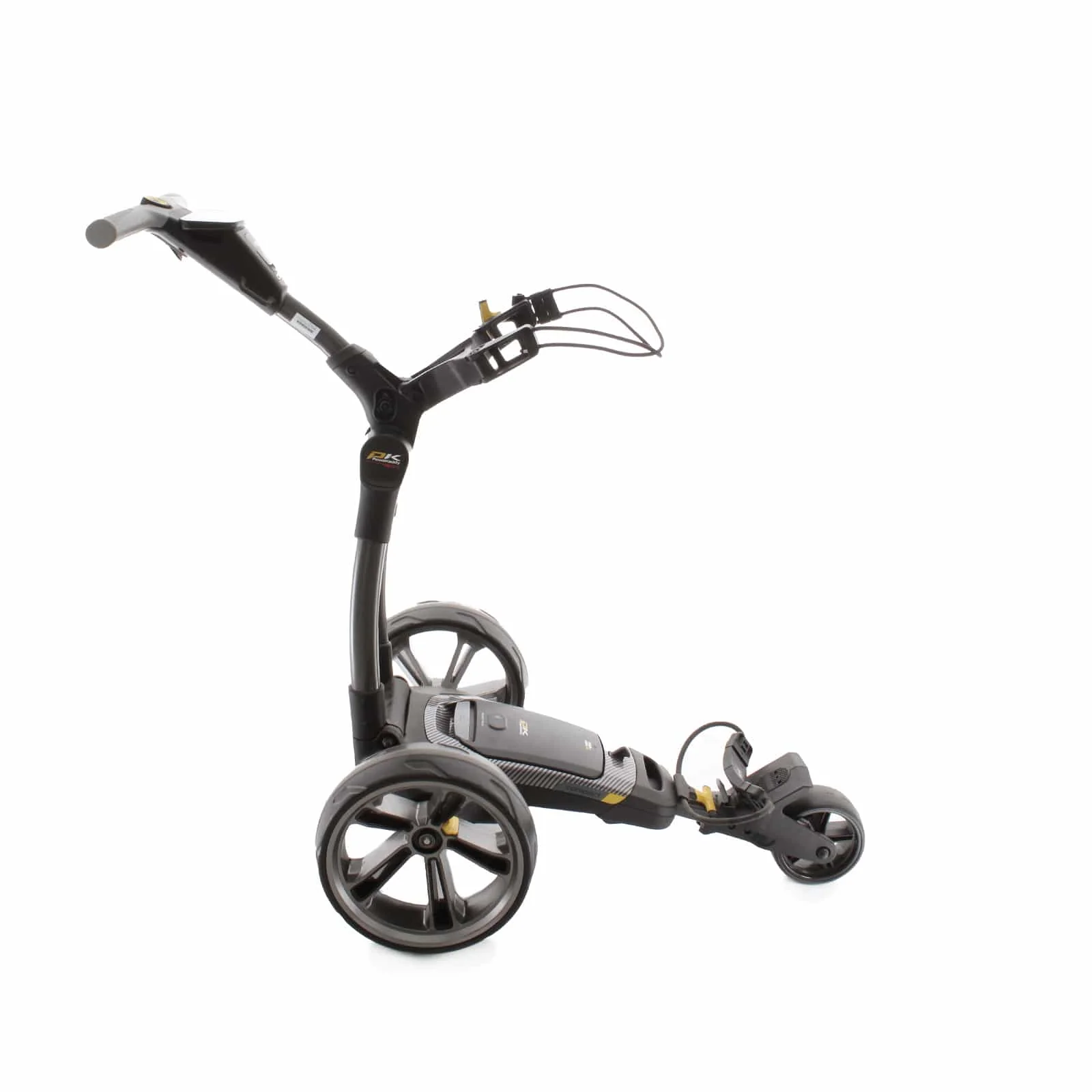 PowaKaddy CT8 GPS 3-Wheel Electric Trolley 18 Hole Lithium - Black/Yellow