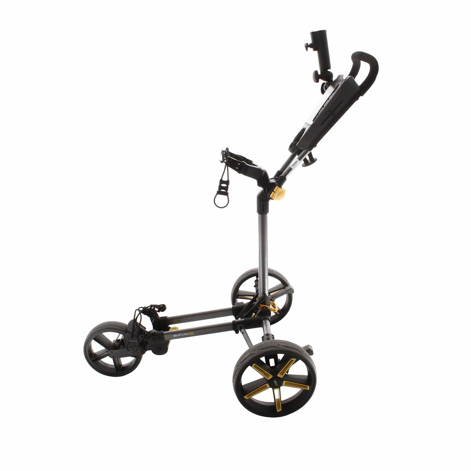 PowaKaddy DLX Lite FF 3-Wheel Push/Pull Trolley - Black/Yellow