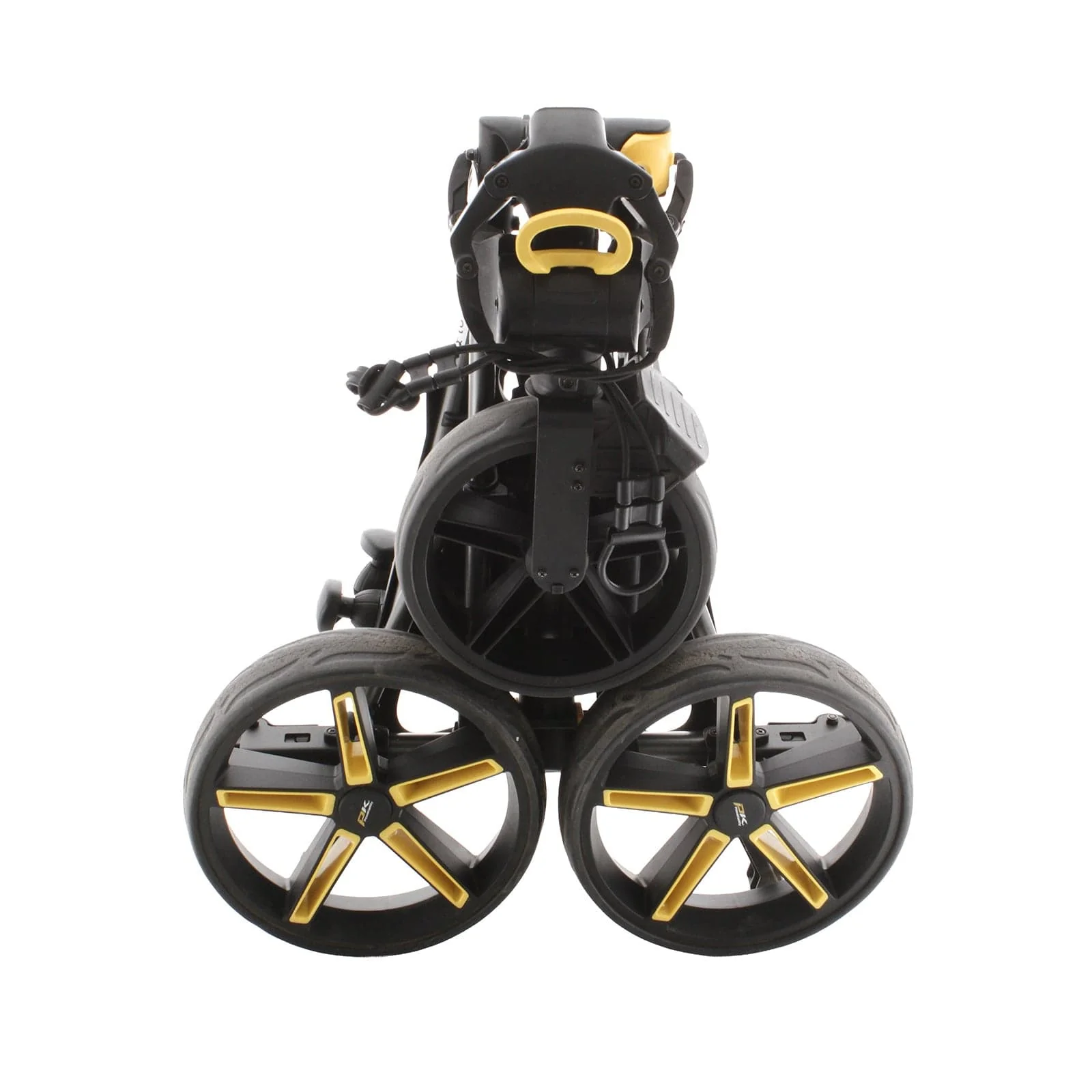 PowaKaddy DLX Lite FF 3-Wheel Push/Pull Trolley - Black/Yellow - Image 5