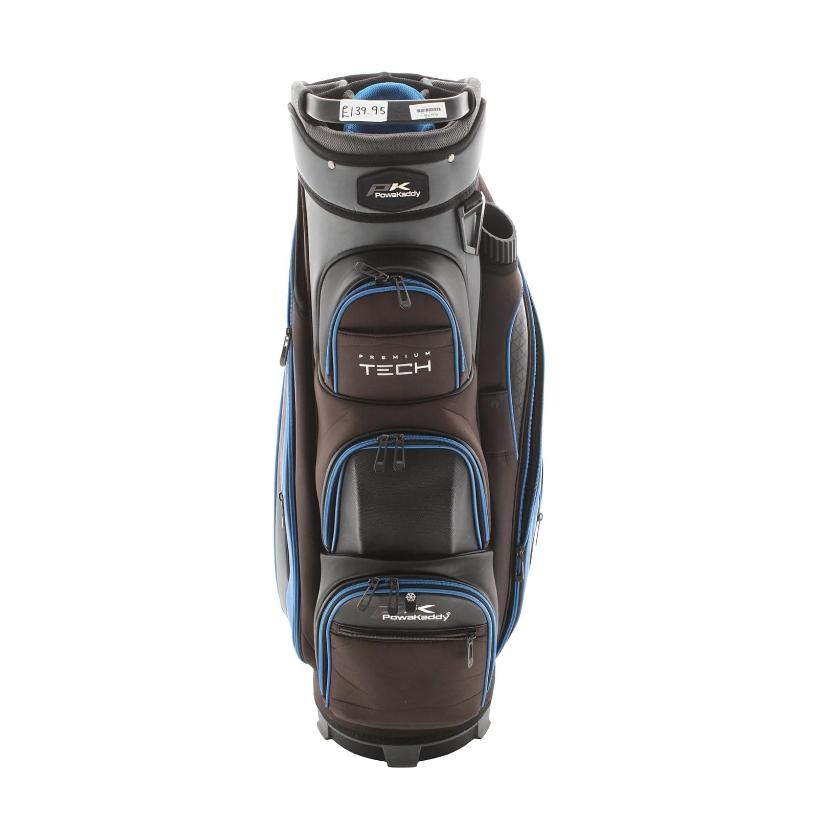 Powakaddy Premium Tech Cart Bag - Black/Grey/Blue - Image 4