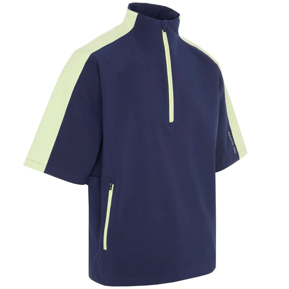 ProQuip Aqualite Pro 1/2 Sleeve Waterproof Rain Top - Navy/Shadow Lime