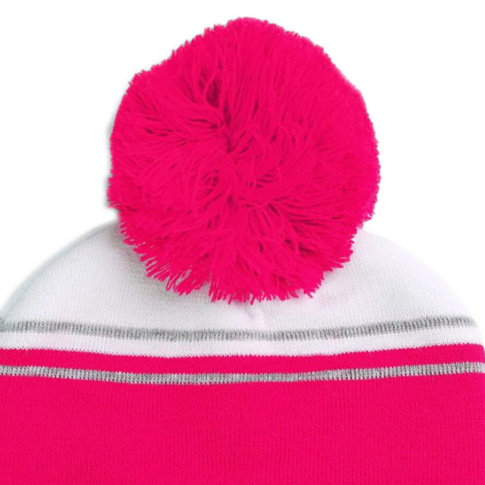 ProQuip Bobble Hat Fleece Lined - Pink/White - Image 5