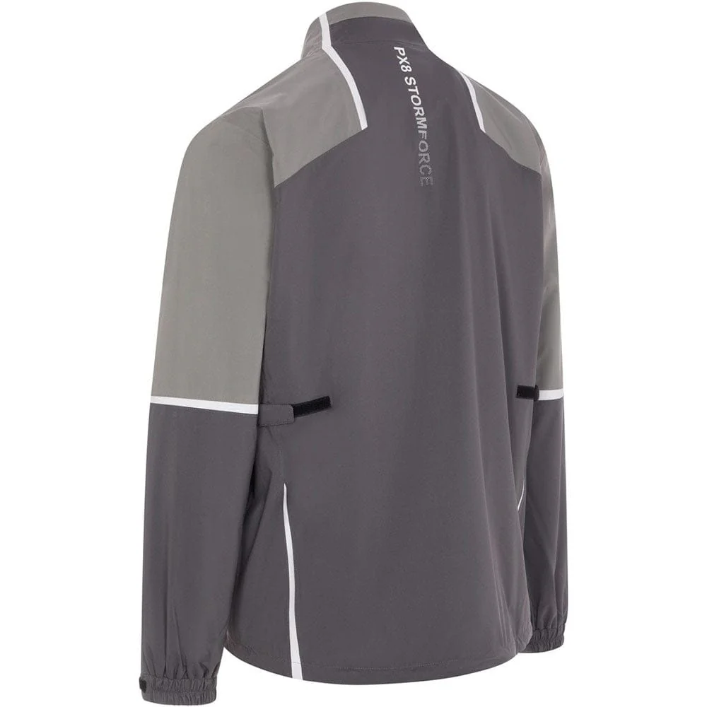 ProQuip Stormforce Pro PX8/Ultimate HTX Waterproof Suit - Grey + Black - Image 3