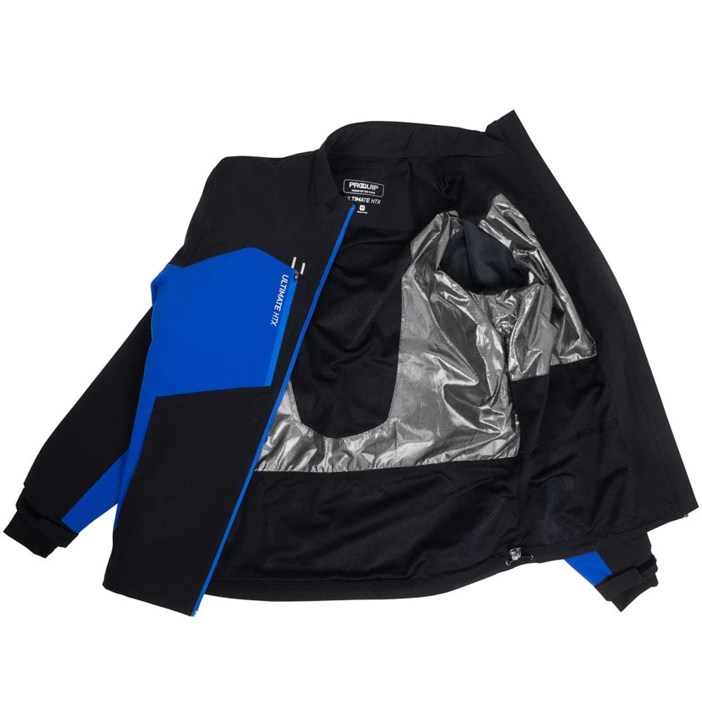 ProQuip Ultimate HTX/Stormforce Pro PX8 Waterproof Suit - Black/Blue + Black - Image 4