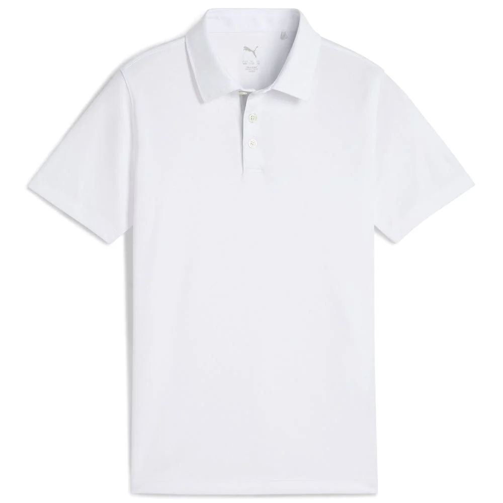Puma Boys Pure 2.0 Polo Shirt - White Glow