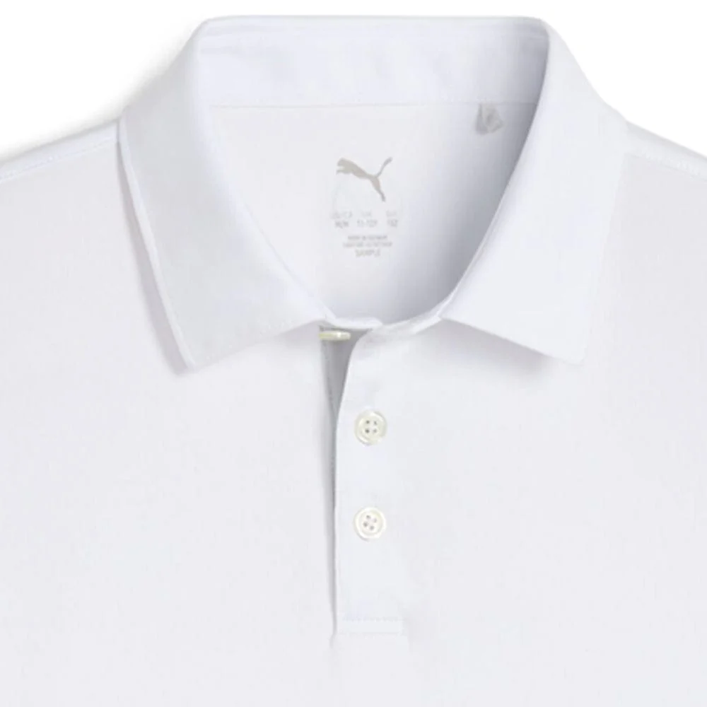 Puma Boys Pure 2.0 Polo Shirt - White Glow - Image 3