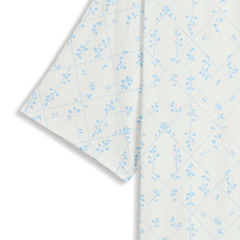 Puma Cloudspun Argyle Bloom Polo Shirt  - Warm White/Team Light Blue - Image 4