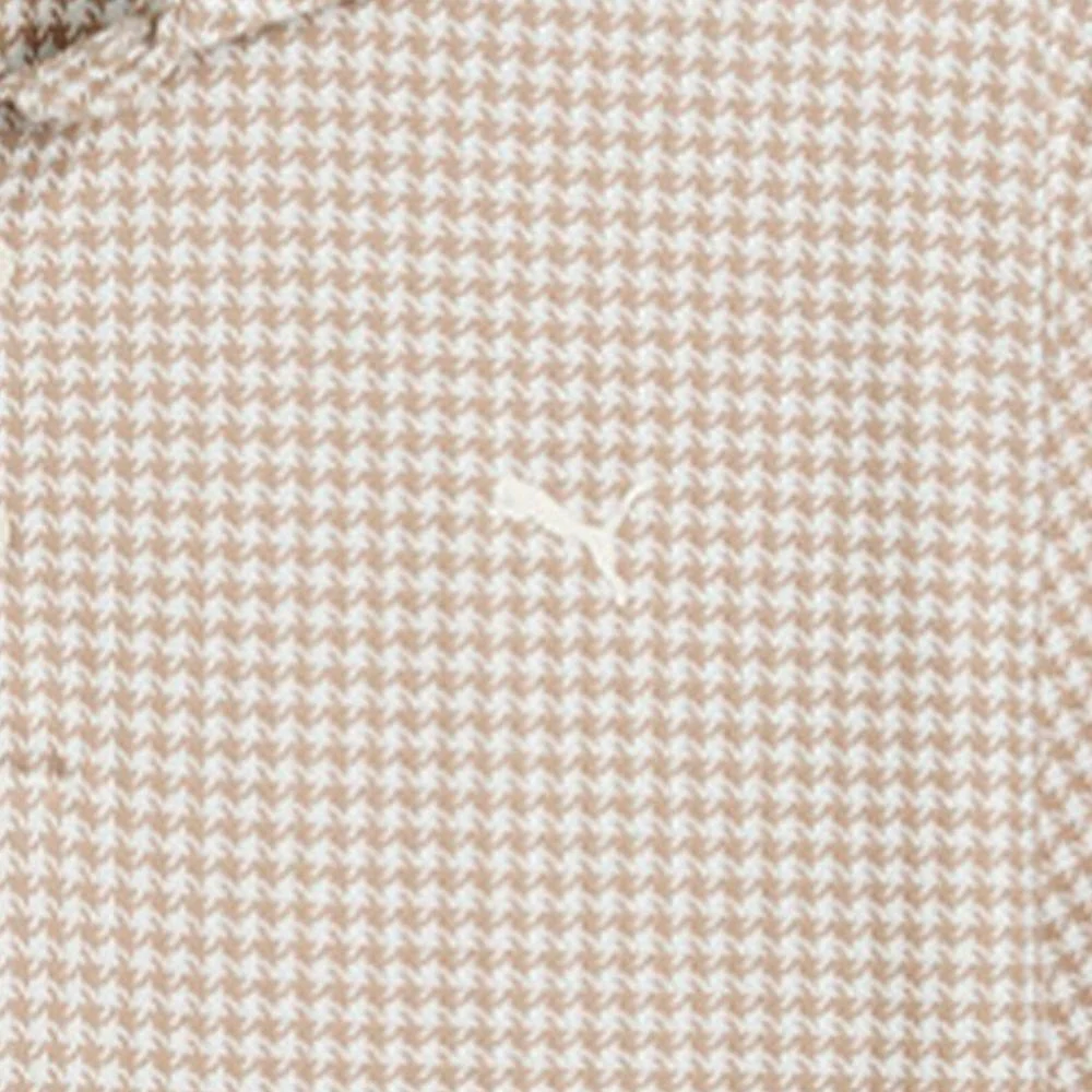 Puma Cloudspun Mono Check Polo Shirt - White Glow/Ice Coffee - Image 5