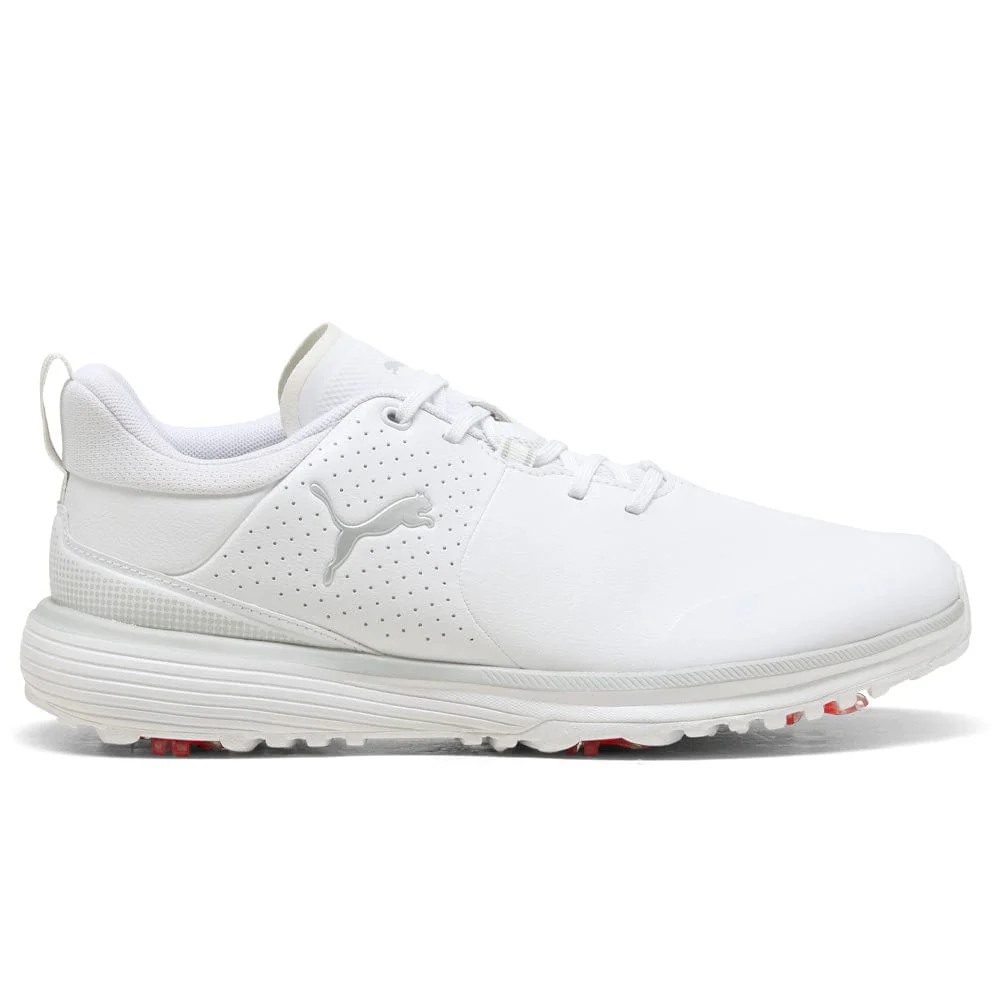 Puma Fusion Grip ST Waterproof Spiked Shoes - Puma White/Puma Silver/Ash Gray