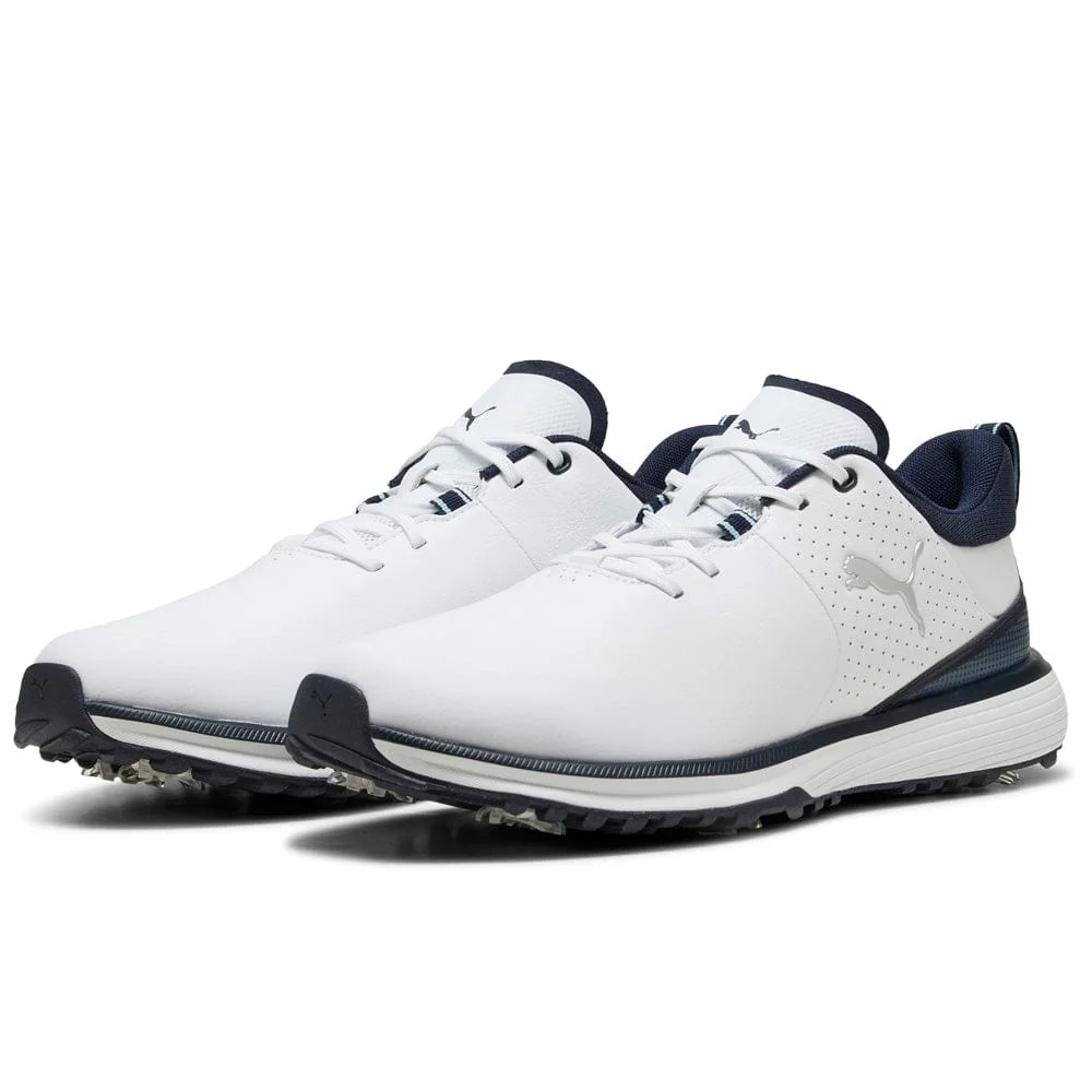 Puma Fusion Grip ST Waterproof Spiked Shoes - Puma White/Puma Silver/Deep Navy - Image 4