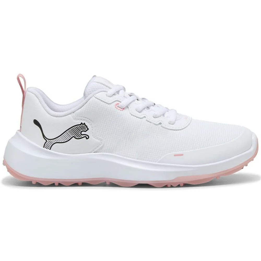 Puma Gruve Sport Junior Waterproof Spikeless Shoes - Puma White/Rosy Outlook/Jasmine Flower