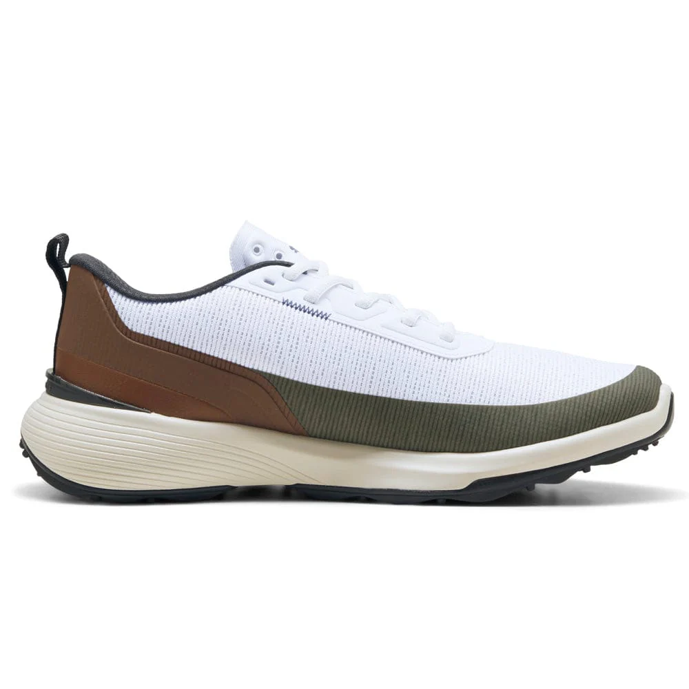Puma Gruve Sport Waterproof Spikeless Shoes - Puma White/Fudge/Dark Sage - Image 3