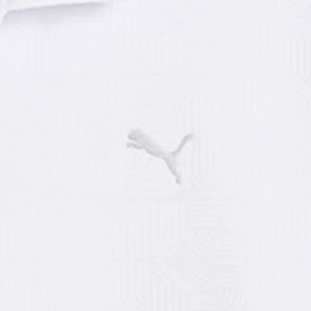 Puma MATTR Deco Jacquard Polo Shirt - White Glow - Image 5
