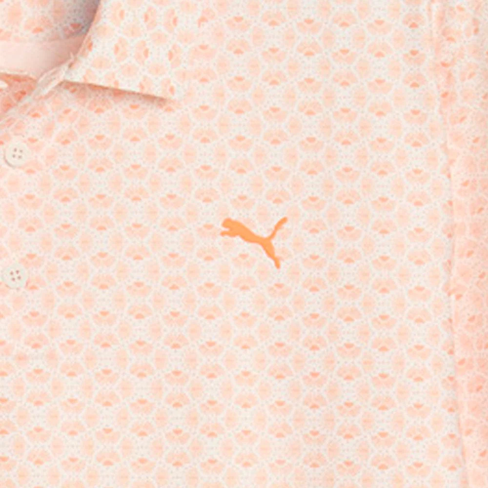 Puma MATTR Scallop Polo Shirt - Warm White/Melon Glow - Image 5