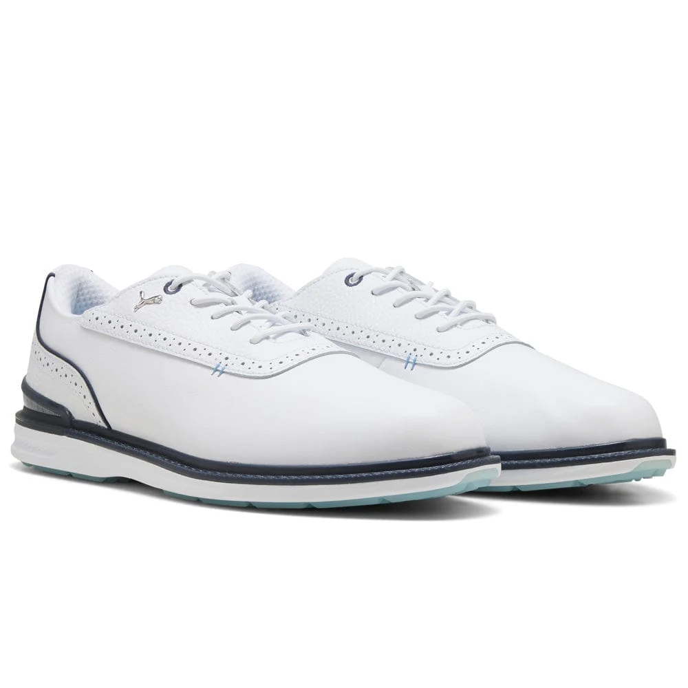 Puma Avant 2.0 Waterproof Spikeless Shoes - Puma White/Deep Navy/Spring Blue - Image 6
