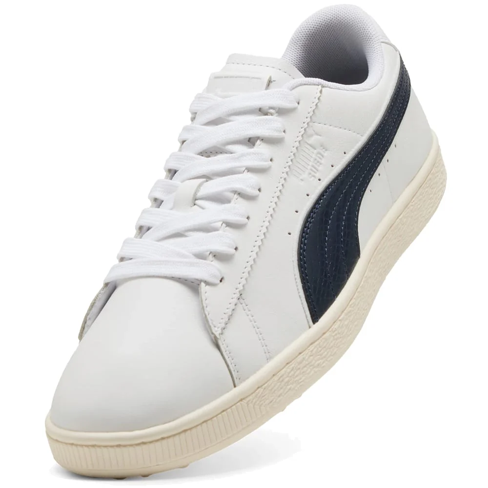 Puma Suede Spikeless Shoes - Puma White/Deep Navy/Warm White - Image 3
