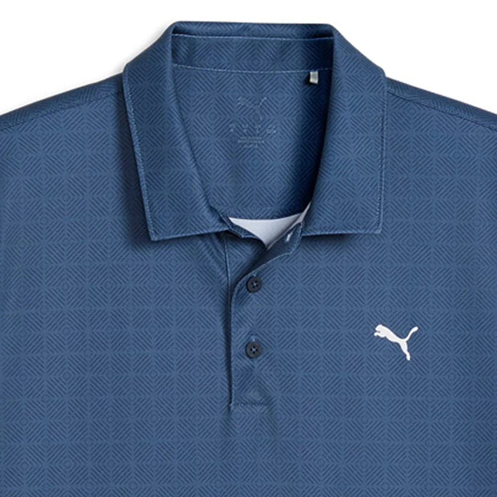 Puma Pure 2.0 Geo Diamond Polo Shirt - Dark Indigo/Deep Navy - Image 3