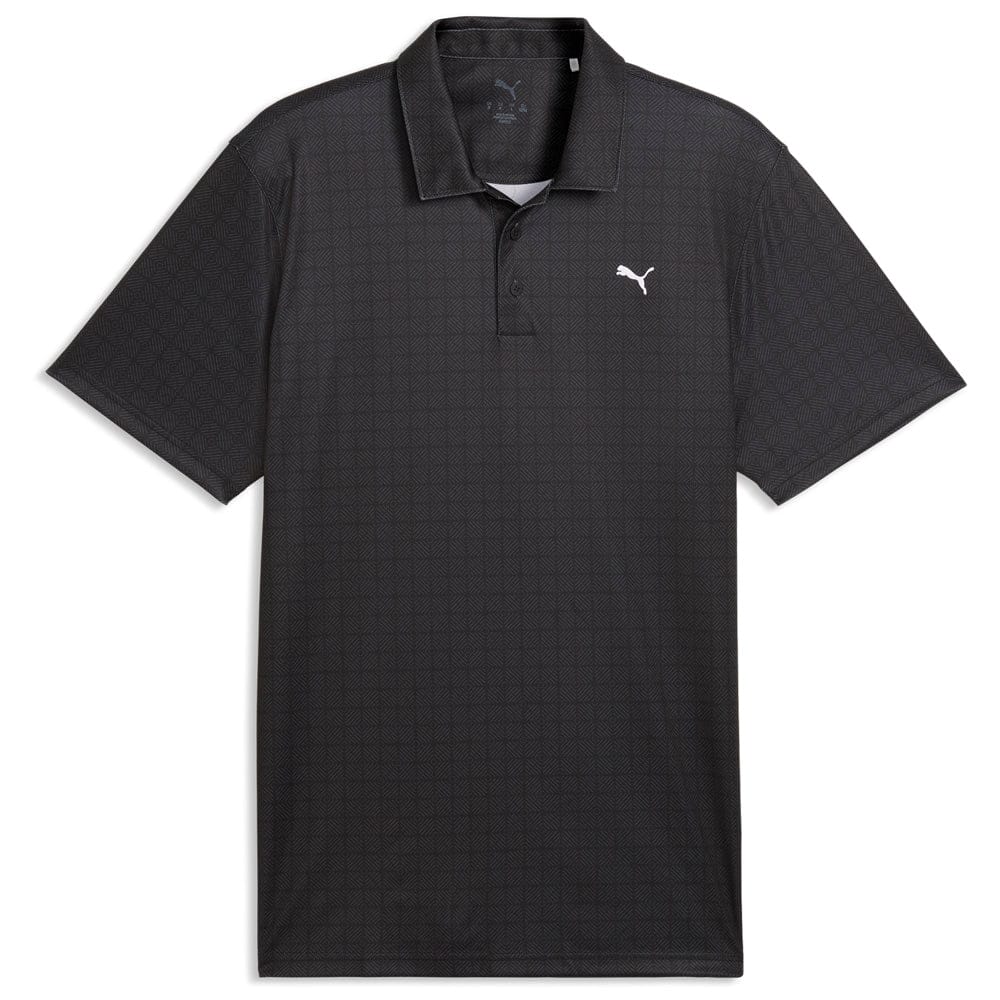Puma Pure 2.0 Geo Diamond Polo Shirt - Puma Black/Shady Gray