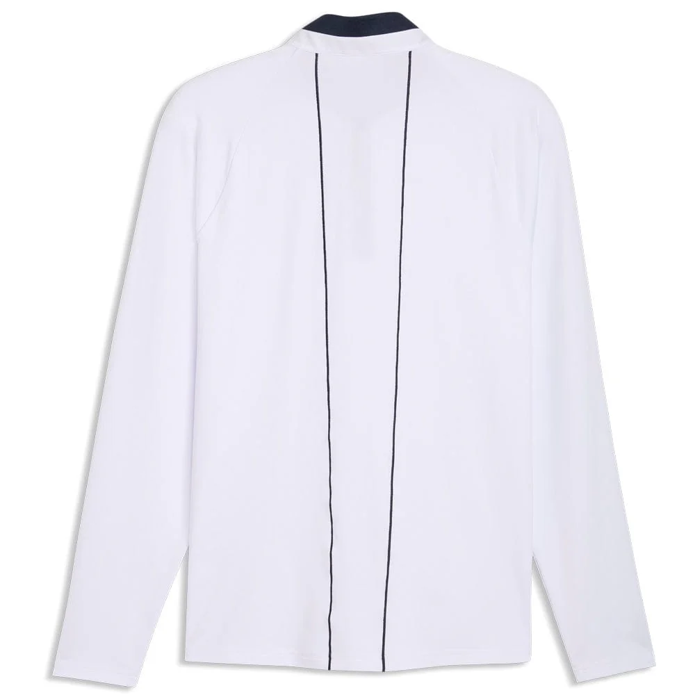 Puma Pure 3.0 1/4 Zip Pullover - White Glow/Deep Navy - Image 2