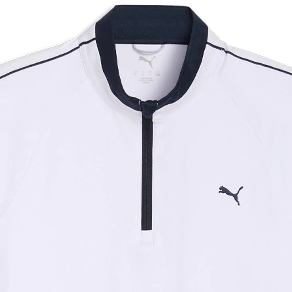 Puma Pure 3.0 1/4 Zip Pullover - White Glow/Deep Navy - Image 3