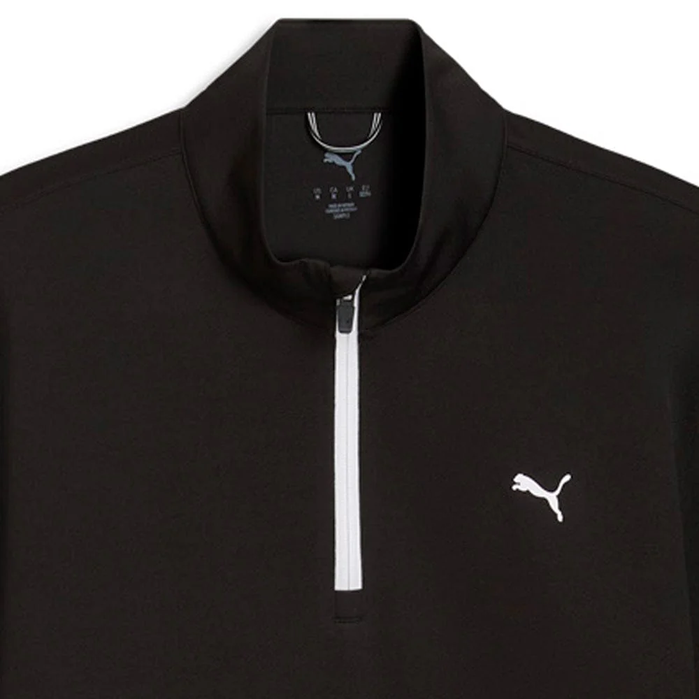 Puma Pure 3.0 Texture 1/4 Zip Pullover - Puma Black/White Glow - Image 3
