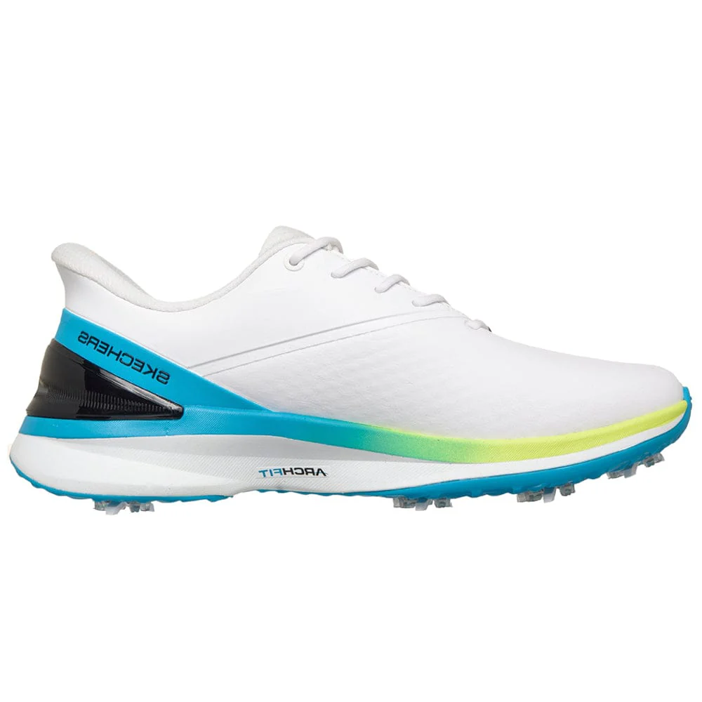 Skechers Blade Tour Slip Ins Waterproof Spiked Shoes - White/Black/Multi - Image 5