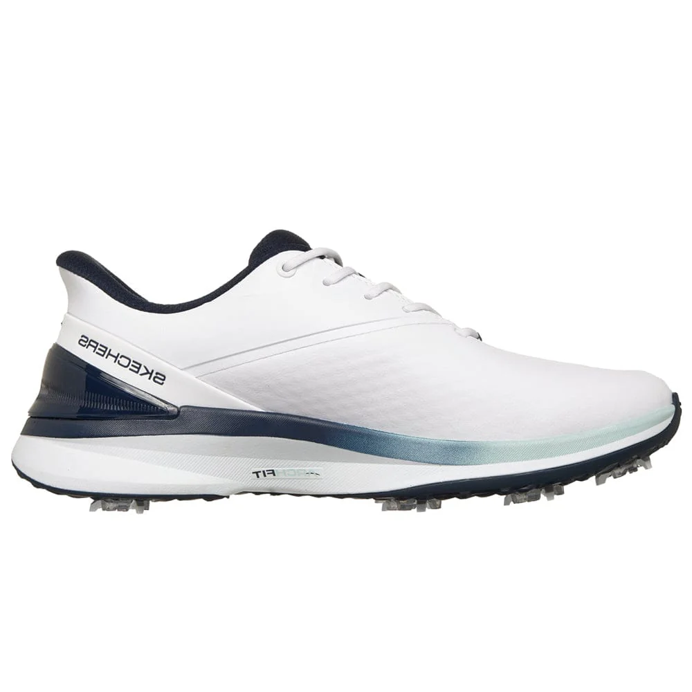 Skechers Blade Tour Slip Ins Waterproof Spiked Shoes - White/Navy - Image 5