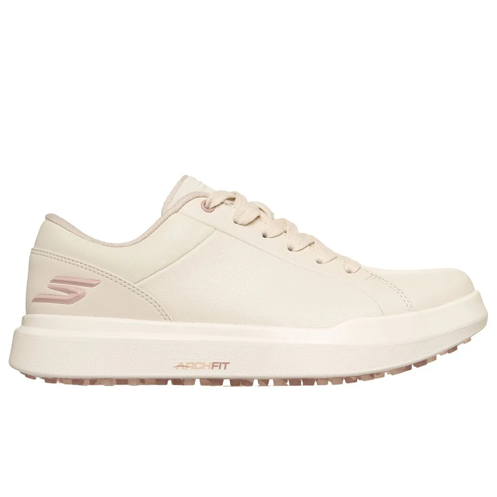 Skechers Go Golf Drive 6 Womens Spikeless Waterproof Shoes - Natural/Multi
