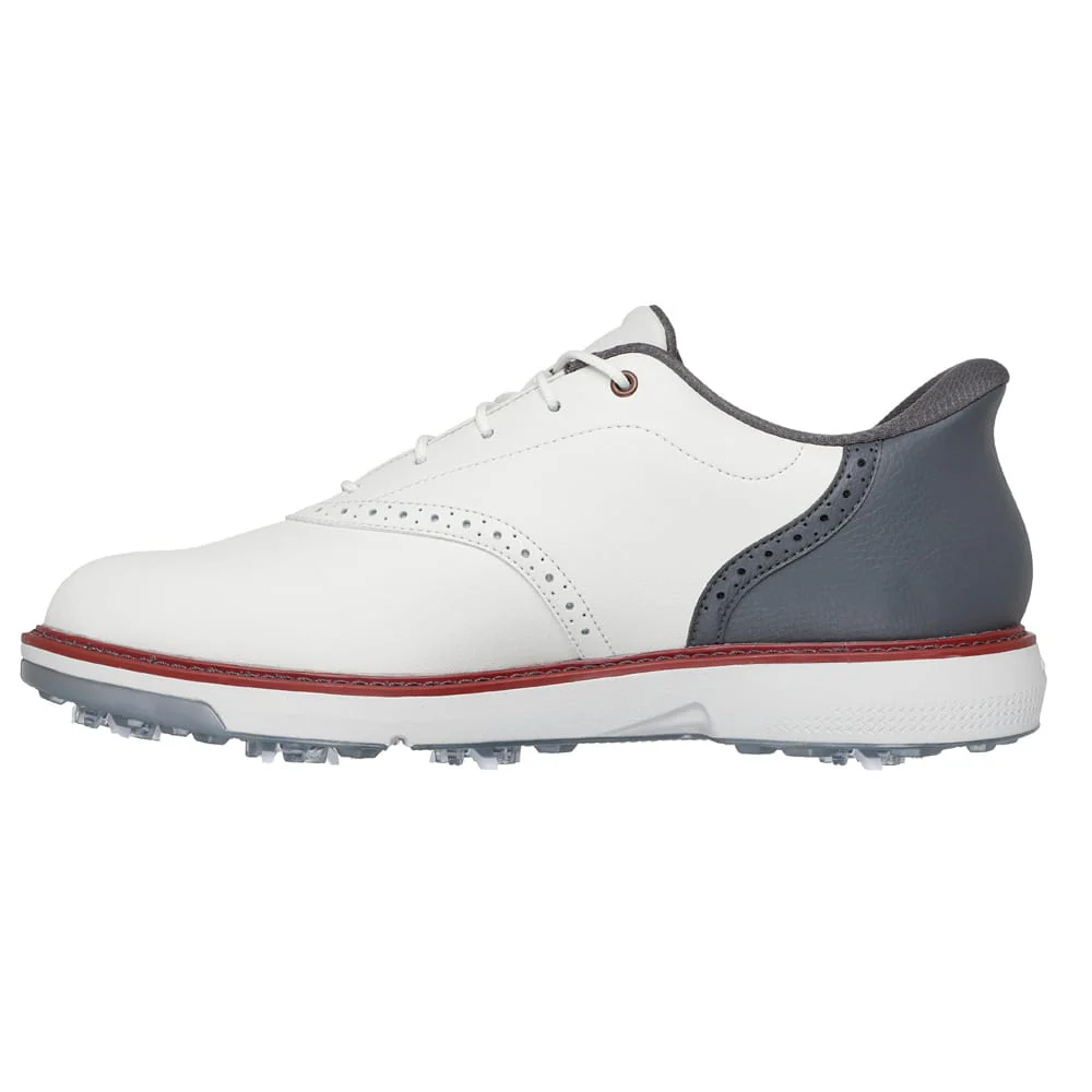 Skechers Slip Ins Go Golf Prestige Spiked Waterproof Shoes - Natural/Grey - Image 3