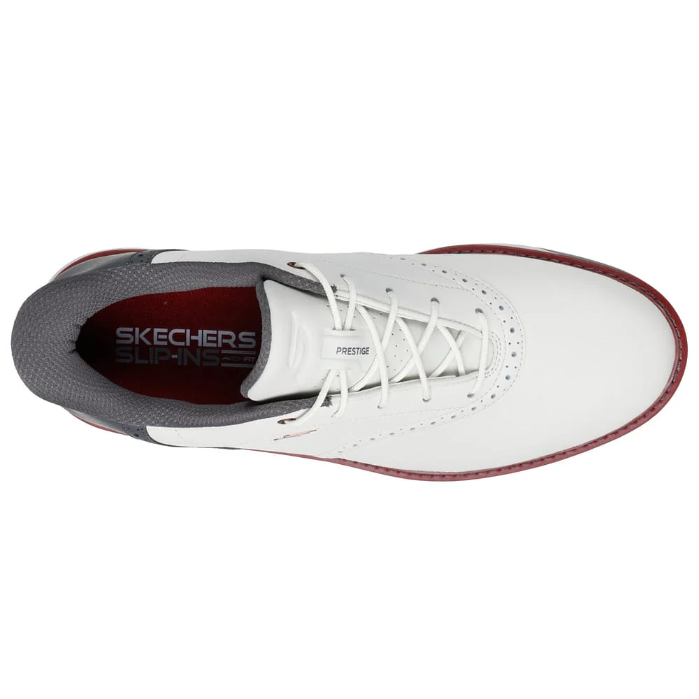 Skechers Slip Ins Go Golf Prestige Spiked Waterproof Shoes - Natural/Grey - Image 4