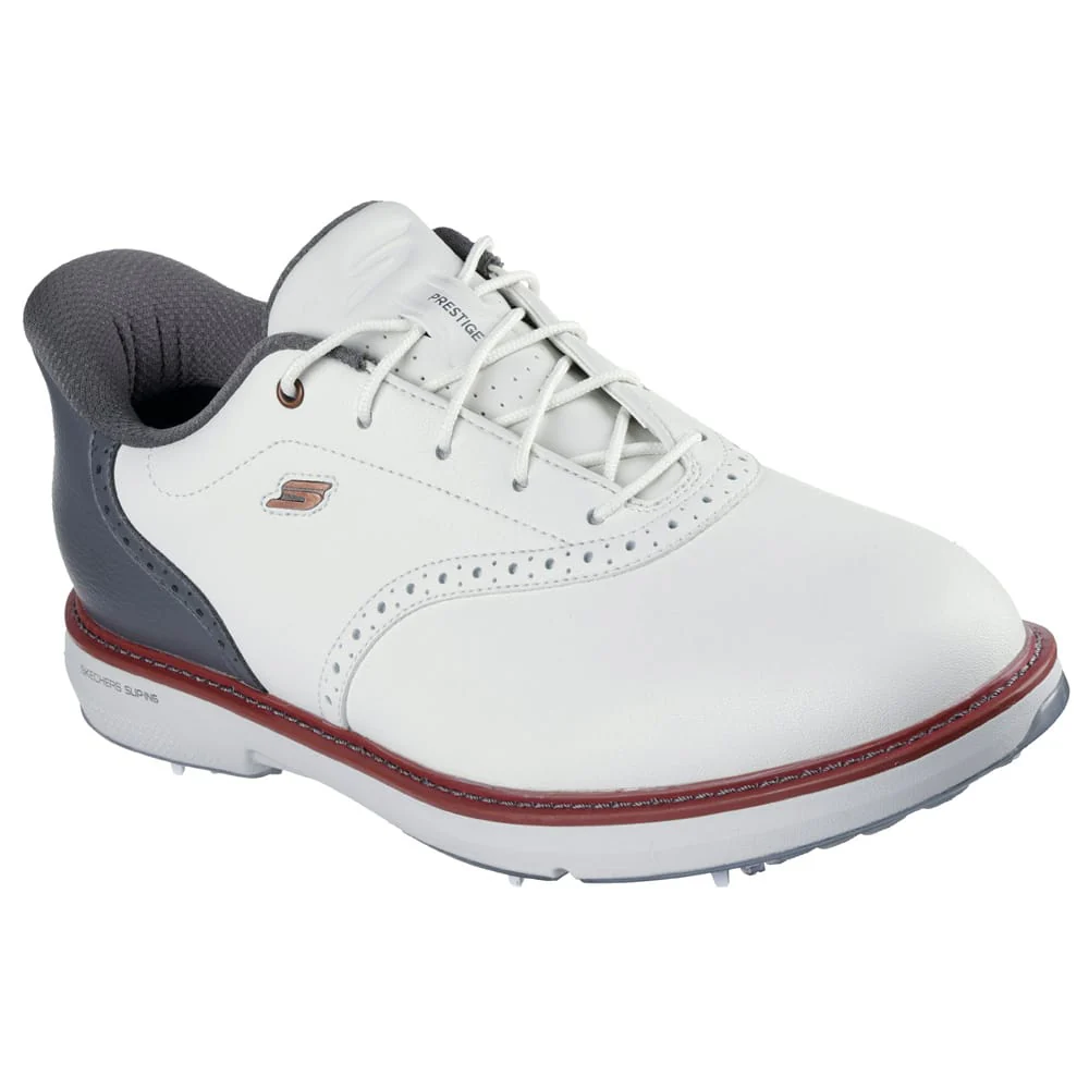 Skechers Slip Ins Go Golf Prestige Spiked Waterproof Shoes - Natural/Grey - Image 5