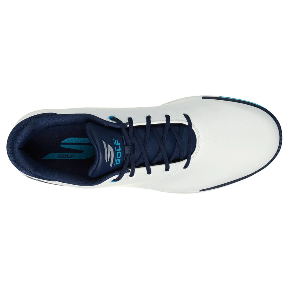 Skechers Go Golf Tempo GF Waterproof Spikeless Shoes - White/Navy/Blue - Image 4